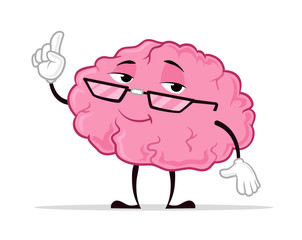 Smart Brain Cartoon Mascot