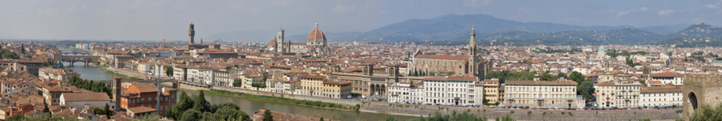 Florence sunny day cityscape panorama