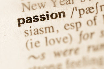 Dictionary definition of word passion