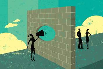 Shouting through a brick wall