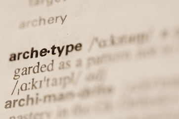 Dictionary definition of word archetype - obrazy, fototapety, plakaty