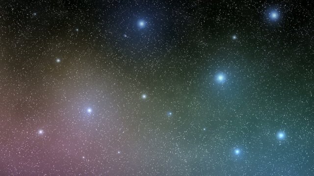 starfield sky in the night with nebula
