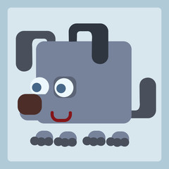 Dog stylized icon symbol