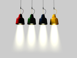 Lampade da soffitto colorate