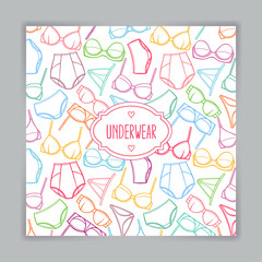 card with female underwear