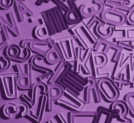 cyrllic alphabet letters on white paper background