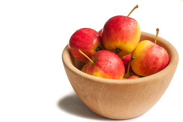 Red apples isolated on white background