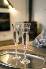 glasses of champagne