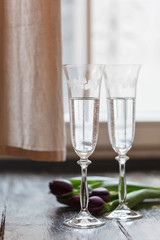 glasses of champagne