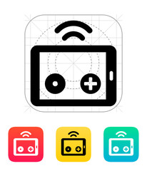 Tablet remote controller icon.