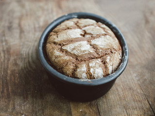 Homemade sourdough rye bread