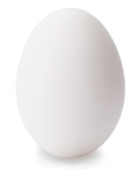 White egg isolated on white background.