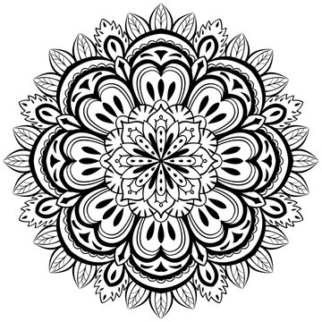 vector, abstract mandala on a white background