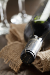 Verschlossene Weinflasche