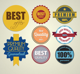 set of vintage sale and promotion badges