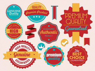 set of vintage sale and promotion badges