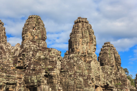 Bayon Temple at Angkor Wat, Siem Reap Cambodia