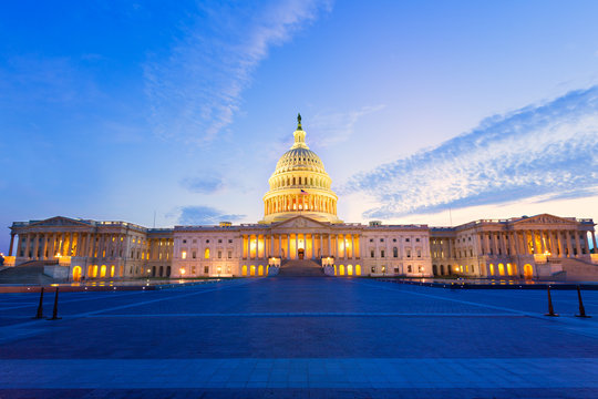 Capitol Building Washington DC Sunset US Congress