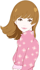 女性　春服　自信