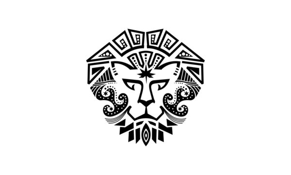 Lion polynesian tattoos