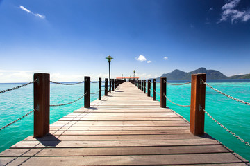 jetty provided on an island for tourists