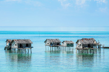 sea gipsy community house on an island