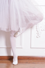 Fototapeta na wymiar Close-up ballet girls legs