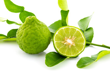 Kaffir lime fresh isolated.