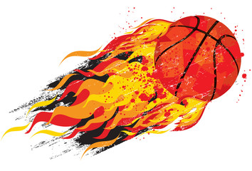 Flaming basketball - 78734105