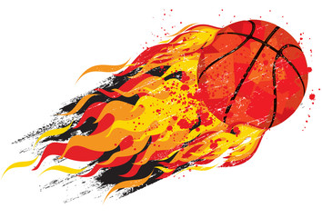 Flaming basketball © retrostar