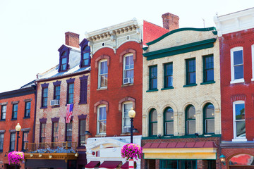 Obraz premium Georgetown historical district facades Washington