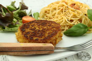 cordon bleu et spaghetti