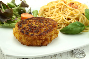 cordon bleu et spaghetti