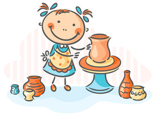 Making pottery as a creative activity