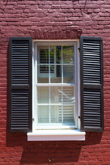 Georgetown townhouses window Washington DC