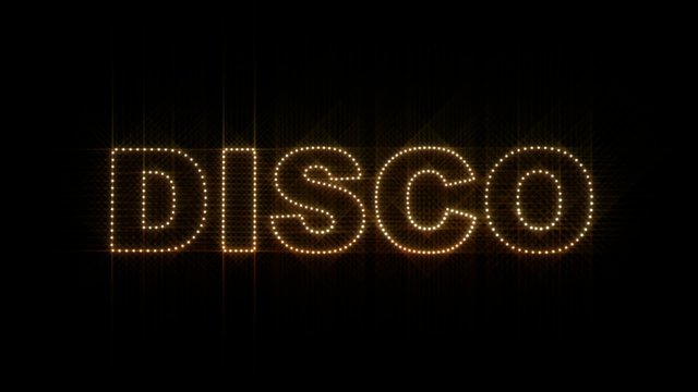 Set of 10 "DISCO" text LEDS reveals with alpha channel