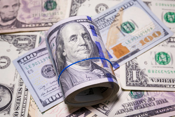 Roll of One Hundred Dollar Bills