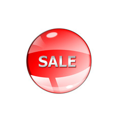 sale circular icon on white background