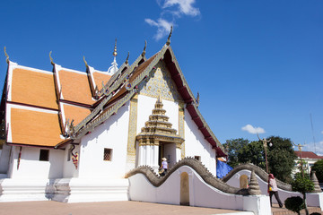 Fototapeta na wymiar NAN PROVINCE, THAILAND - DEC28, 2014: Buddhist temple of Wat Phu