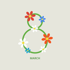 March 8 greeting card
