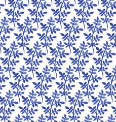 Watercolor floral seamless pattern