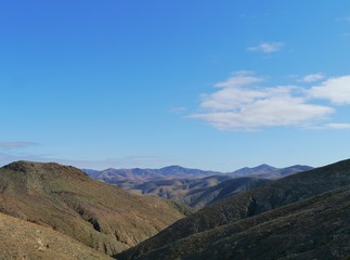 Mountains of Cardon on Fuerteventura in morning light