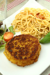 cordon bleu et spaghetti