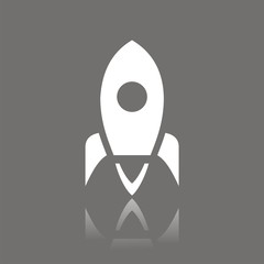 Icono nave espacial FO reflejo © imaagio.stock