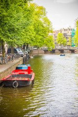 Obraz premium Canal in Amsterdam