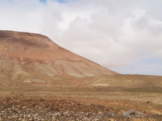 Volcanic landscape near Caldereta on Fuerteventura
