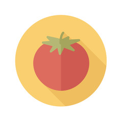 Tomato flat icon with long shadow