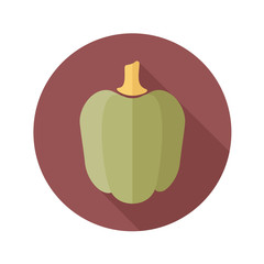 Pepper flat icon with long shadow