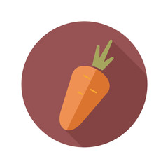 Carrot flat icon with long shadow
