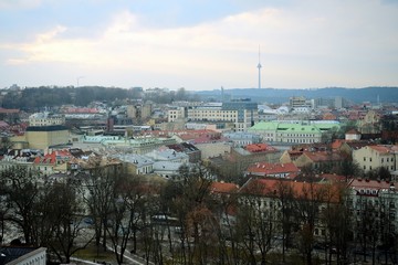 Obraz premium Vilnius Winter Panorama From Gediminas Castle Tower